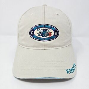 Vintage Charlotte Hornets Hat Drew Pearson 1988 NBA Khaki Tan Adjustable Cap